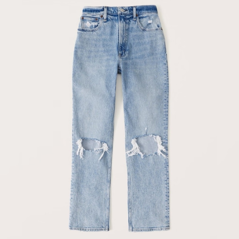Abercrombie & Fitch 90s Ultra High Rise Straight Jeans Size 6/28 short